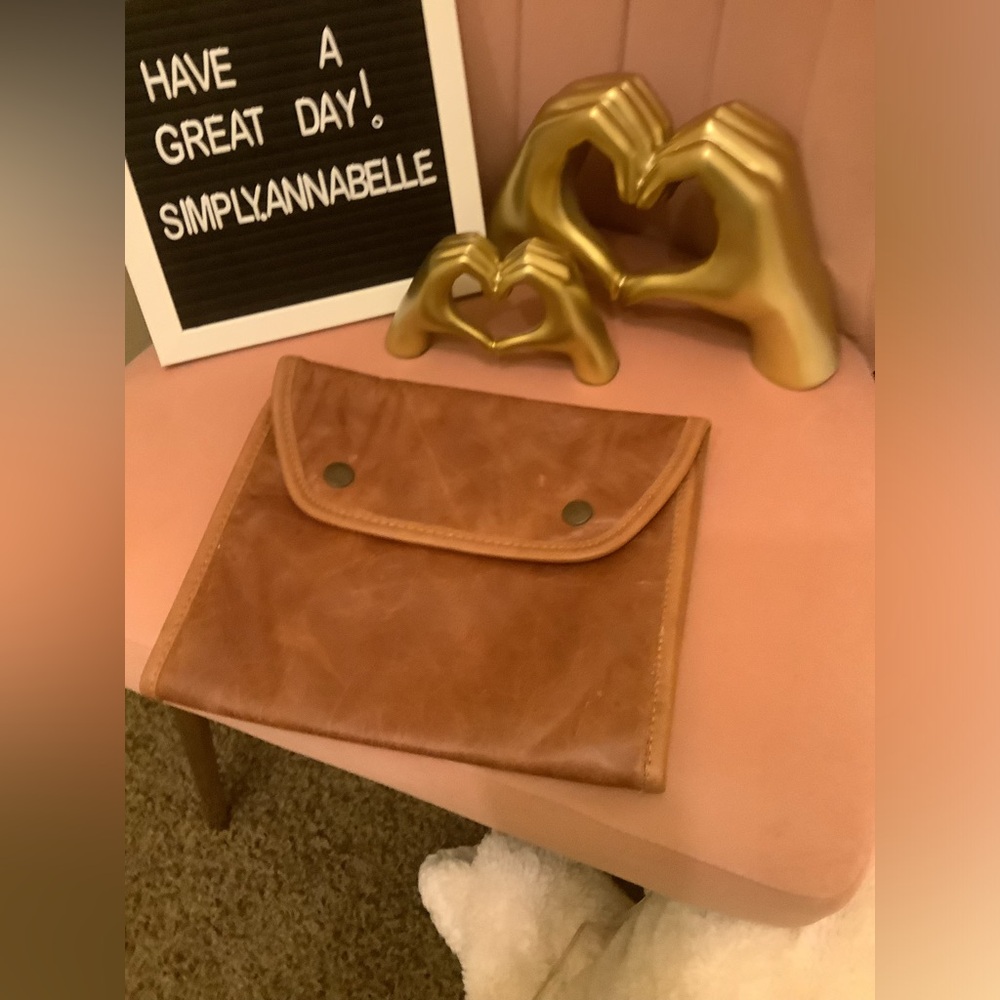 Brown leather bag